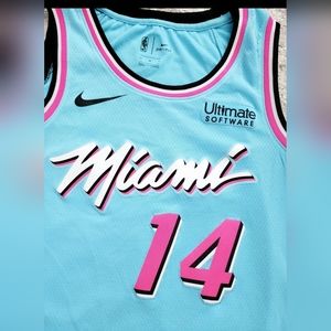 RARE Authentic Nike Miami Heat Tyler Herro Vice City Blue Pink Jersey Size M
